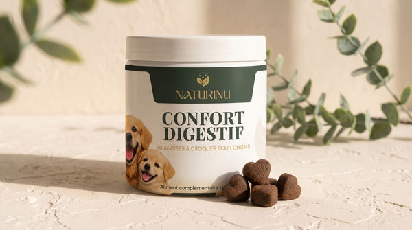 Le pot NATURINU Confort digestif et ses friandises en forme de cœur